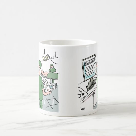 Mug Le chirurgien examine les instructions avant l'opé (Centre)