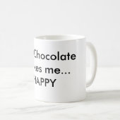 Mug Le chocolat chaud me rend… HEUREUX (Devant droit)