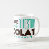 Mug Le chocolat comprend [la turquoise] (Devant droit)