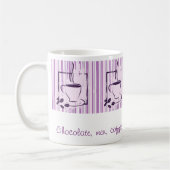 Mug Le chocolat, hommes, café quelques choses sont (Gauche)