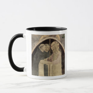 Mug Le Christ souhaite la bienvenue à deux moines