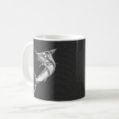 Mug Le chrome aiment Marlin sur la fibre de carbone (Devant gauche)