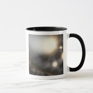 Mug Le ciel nocturne comme vu d'un avion hypothétique