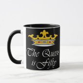 Mug le cinquantième anniversaire la reine est 50 ! (Gauche)