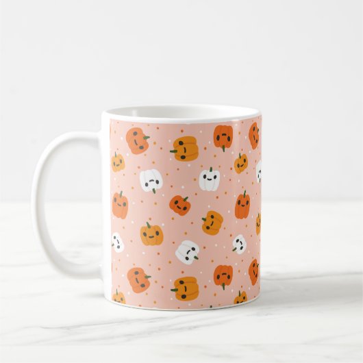 Mug Le Citrouille Cute Kawaii fait face au Motif (Gauche)