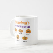 Mug Le Citrouille de grand-mère Patch des noms des pet (Devant gauche)