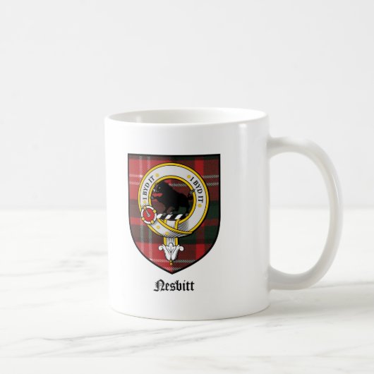 Mug Le clan de Nesbitt Crest le tartan d'insigne (Droite)