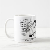 Mug Le client bancaire demande au distributeur de bill (Gauche)