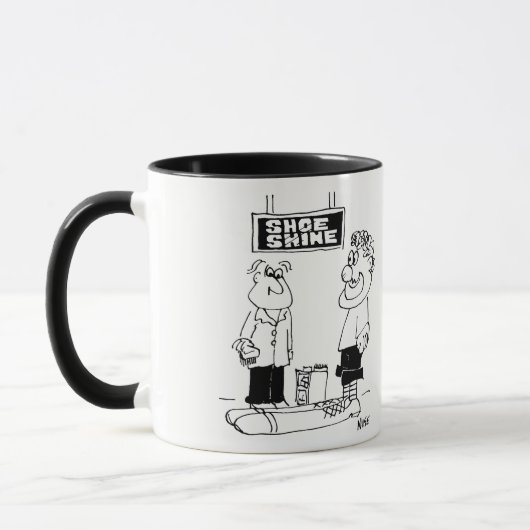 Mug Le clown va briller une chaussure (Gauche)