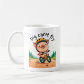 Mug Le cochon ne peut pas voler. G rose (Gauche)
