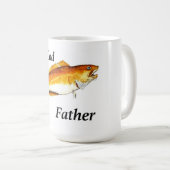 Mug Le Cod Père idéal de pêche présent. (Devant droit)