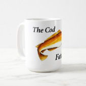 Mug Le Cod Père idéal de pêche présent. (Devant gauche)