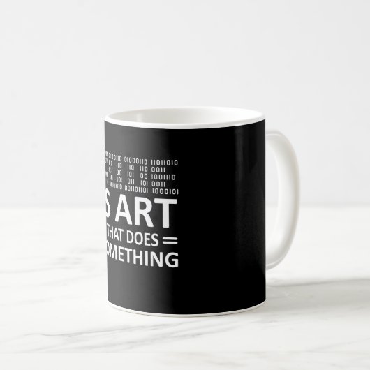 Mug Le codage de programmation par ordinateur est art (Devant droit)