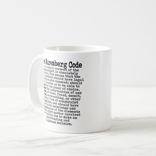 Mug Le Code de Nuremberg + (Devant gauche)
