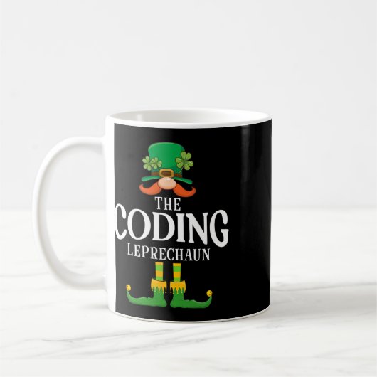 Mug Le Coding Leprechaun St Patricks Day Matching (Gauche)