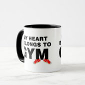 Mug Le Coeur Appartient À La Salle De Sport (Devant gauche)