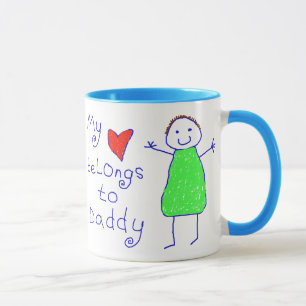 Mug Le coeur appartient au papa