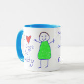 Mug Le coeur appartient au papa (Devant gauche)