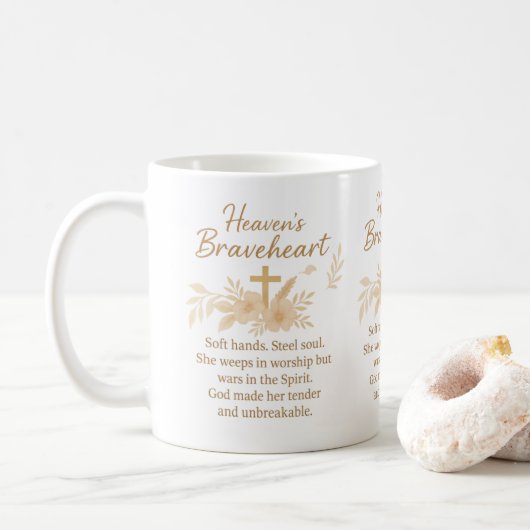 Mug Le coeur bravé du ciel (Avec donut)