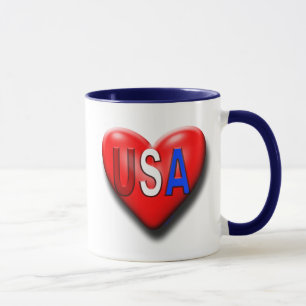 Mug Le coeur de l'Amérique d'amour