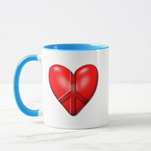 Mug Le coeur de paix (Gauche)
