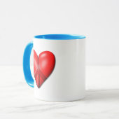 Mug Le coeur de paix (Devant gauche)