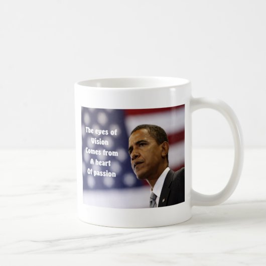 Mug Le coeur de passion de Barack Obama (Droite)
