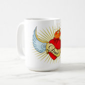 Mug Le coeur du papa (Devant gauche)