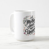 Mug Le cœur d'une mère contient l'univers (Devant gauche)