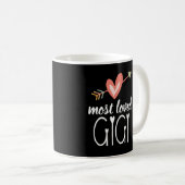 Mug Le Coeur le plus aimé Gigi (Devant droit)
