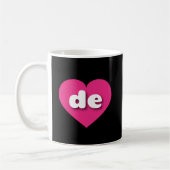 Mug Le coeur rose chaud du Delaware - I love de (Gauche)