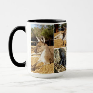 Mug Le collage d'images de kangourou,