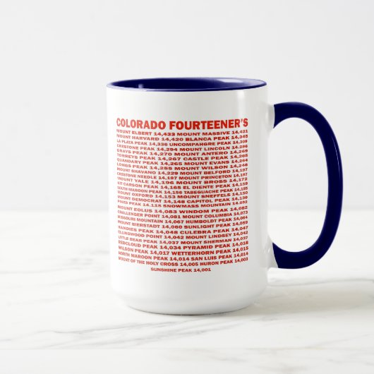 Mug Le Colorado Fourteener (Droite)