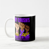 Mug Le combat de My Cousin est mon combat Fibromyalgie (Gauche)