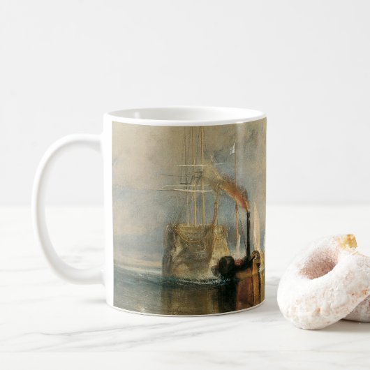 Mug Le Combat du Temeraire de Joseph Turner, Art marit (Avec donut)