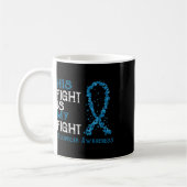 Mug Le combat est mon combat Alopecia sensibilisation (Gauche)