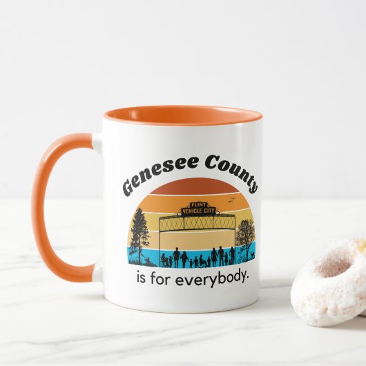 Mug Le comté de Genesee est pour tout le monde (Avec donut)