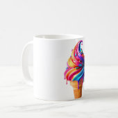 Mug Le cône de glace classique vibrant de SlipperyJoe' (Devant gauche)