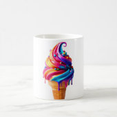 Mug Le cône de glace classique vibrant de SlipperyJoe' (Centre)