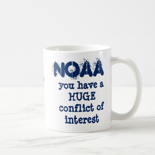 Mug Le conflit d'intérêt de NOAA par RoseWrites (Droite)