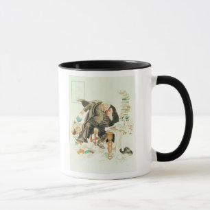 Mug Le contour de la bande dessinée satirique de