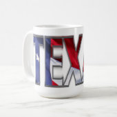 Mug Le cool Patriotic Texas et le drapeau américain (Devant gauche)