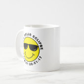 Mug Le cool total Emoji d'éclipse solaire font face (Devant gauche)