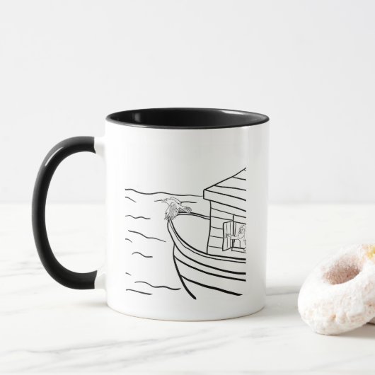 Mug Le Corbeau 🐦⬛ Et L'Arche De Noé (Avec donut)