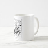 Mug Le Corps Vert des Lanternes, noir et blanc (Devant droit)