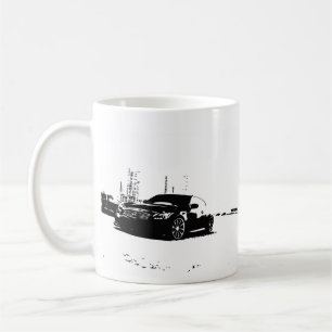 Mug Le côté du coupé G37 a tiré avec le logo noir de