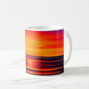 Mug Le coucher de soleil de l'océan sous une forme abs
