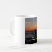 Mug le coucher du soleil d'homme de pêche, de bonnes (Devant gauche)