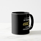 Mug Le courage est la clé d'une nouvelle opportunité (Devant droit)
