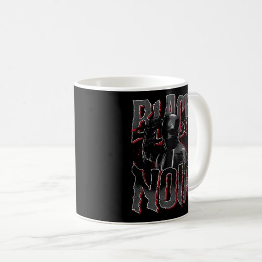 Mug Le couteau noir Noir (Devant droit)